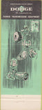 Matchbook Cover - Dodge Transmissions Fresno CA