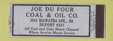 Matchbook Cover - Joe Du Four Coal and Oil Minneapolis MN SAMPLE Full Length