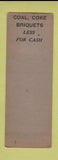 Matchbook Cover - Joe Du Four Coal and Oil Minneapolis MN SAMPLE Full Length