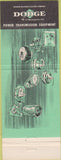 Matchbook Cover - Dodge Transmissions SAlinas CA Watsonville