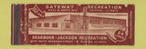Matchbook Cover - Gateway Recreation Chicago IL WEAR Full Length