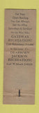 Matchbook Cover - Gateway Recreation Chicago IL WEAR Full Length