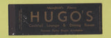 Matchbook Cover - Hugo's Bar Restaurant Mansfield OH SAMPLE Full Length