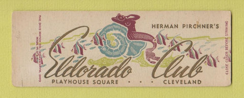 Matchbook Cover - Eldorado Club Cleveland OH girlie Pirchner SAMPLE Full Length