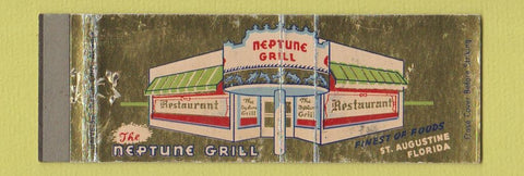 Matchbook Cover - Neptune Grill St Augustine FL WEAR Full Length