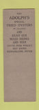 Matchbook Cover - Adolph's Restaurant Gary IN SAMPLE WEAR Full Length