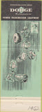 Matchbook Cover - Dodge Transmissions Augusta GA