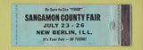 Matchbook Cover - Sangamon County Fair New Berlin IL WEAR Full Length