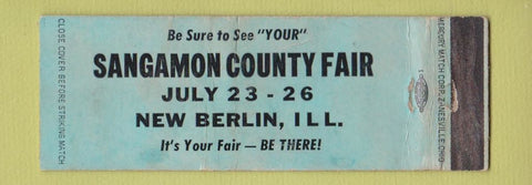 Matchbook Cover - Sangamon County Fair New Berlin IL WEAR Full Length