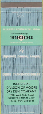 Matchbook Cover - Dodge Transmissions Jacksonville FL
