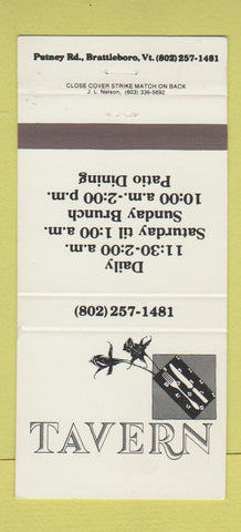 Matchbook Cover - Tavern Brattleboro VT 30 Strike
