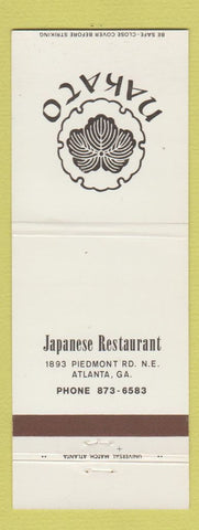 Matchbook Cover - Nakato Japanese Food Atlanta GA