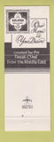 Matchbook Cover - Salaam Restaurant Supper Club Washington DC