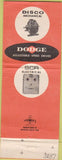 Matchbook Cover - Dodge Transmissions Columbus OH