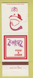 Matchbook Cover - Zonkerz Restaurant girlie Fort Wayne IN