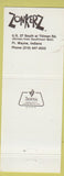 Matchbook Cover - Zonkerz Restaurant girlie Fort Wayne IN