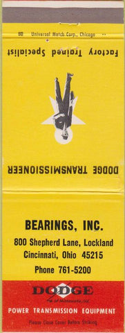 Matchbook Cover - Dodge Transmissions Cincinnati OH