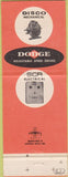 Matchbook Cover - Dodge Transmissions Cincinnati OH