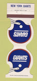 Matchbook Cover - New York Giants Sheraton Hotel Hasbrouck Heights NJ