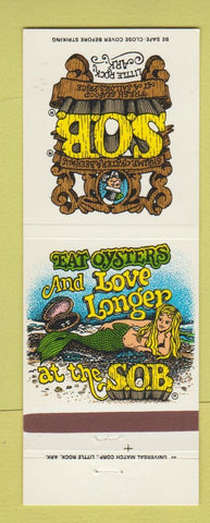 Matchbook Cover SOB Little Rock AR mermaid girlie