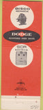 Matchbook Cover - Dodge Transmissions Chicago IL