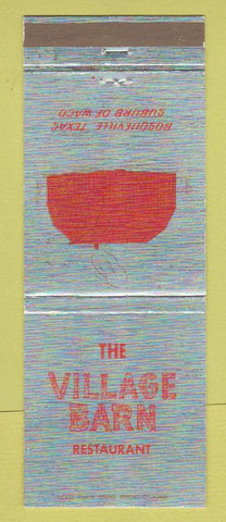 Matchbook Cover - The Village Barn Restaurant Bosqueville Waco TX