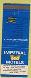Matchbook Cover - Imperial 400 Motels Little Rock AR