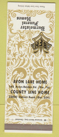 Matchbook Cover - Burmeister Funeral Homes Avon Cleveland OH