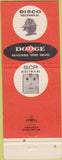 Matchbook Cover - Dodge Transmissions South San Francisco CA