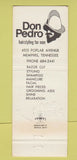 Matchbook Cover - Don Pedro Hair Salon for men Memphis TN