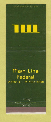 Matchbook Cover - Main Line Federal Savings Ardmore Wayne Bryn Mawr PA