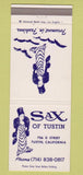 Matchbook Cover - Sax of Tustin CA furs girlie