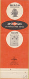Matchbook Cover - Dodge Transmissions Maywood IL