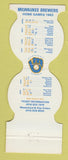 Matchbook Cover - 1983 Milwaukee Brewers Credit Union WI