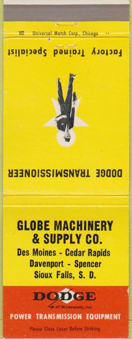 Matchbook Cover - Dodge Transmissions Cedar Rapids Spencer Davenport IA