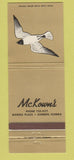 Matchbook Cover - McKown's Dunedin FL