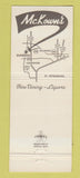 Matchbook Cover - McKown's Dunedin FL