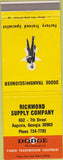 Matchbook Cover - Dodge Transmissions Augusta GA