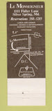 Matchbook Cover - Le Monseigneur Silver Spring MD