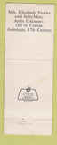 Matchbook Cover - Worcester Art Museum MA WEAR