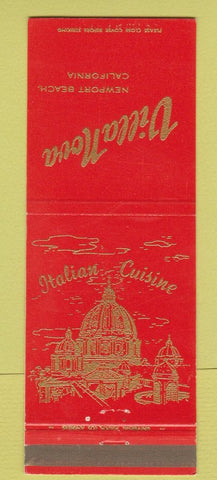 Matchbook Cover - Villa Nova Italian Newport Beach CA