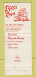 Matchbook Cover - Villa Nova Italian Newport Beach CA