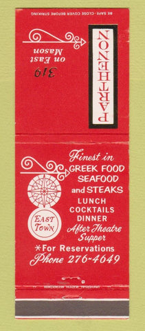 Matchbook Cover - Parthenon Greek Restaurant