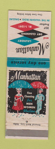 Matchbook Cover - Manhattan Laundry Dallas TX WEAR
