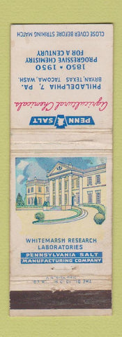 Matchbook Cover - Penn Salt Agricultural Chemical Bryan TX Tacoma WA WORN