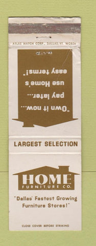 Matchbook Cover - Home Furniture Dallas TX WORN