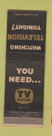 Matchbook Cover - TV Guide