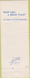 Matchbook Cover - Mack Trucks 75th Anniversary New Station PA