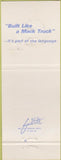 Matchbook Cover - Mack Trucks 75th Anniversary Philadelphia PA
