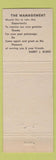 Matchbook Cover - Maple Motel Nashville TN